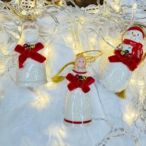 LENOX--CHRISTMAS JINGLES ORNAMENT SET OF 3 Santa/Angel/Snowman--BRAND NEW IN BOX